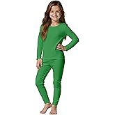Resinta 2 Piece Youth Girls Long Sleeve Crew and Leggings Set Soft Comfy Base Layer Top and Bottom for Daily Life 2-14Y