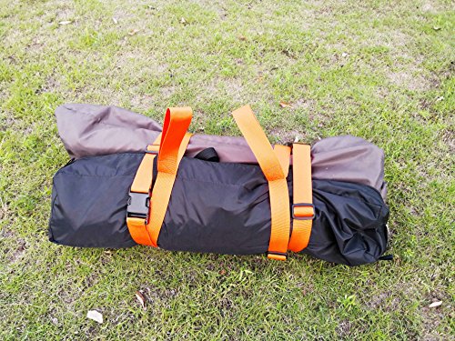RORAIMA Adjustable Handle Straps 6 ft up to 12 ft 1.5 inch Wide Nylon Fabric 2 Pcs/set color Orange Can be used as Kayka, SUP Paddleboard Carrier/Storage Sling
