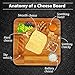 Bamboo Cheese Board & Cutlery Set - Large Charcuterie Board Set Cheese Platter with Slide-Out Drawer - House Warming Gifts New Home, Anniversary Wedding Gifts for Couples, & Cool Bridal Shower Gifts