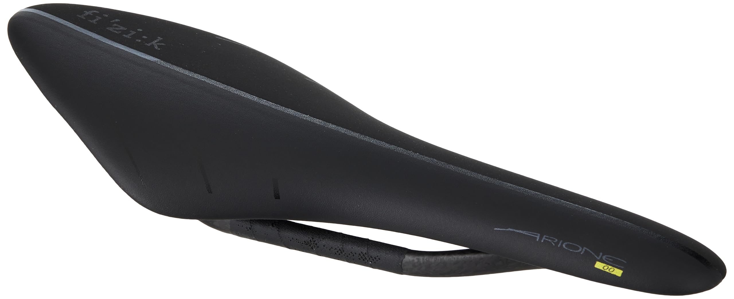 FIZIK Arione 00 Road Bike Saddle with Full Carbon Shell and Braided Carbon Rail, Lightweight 140g, Black