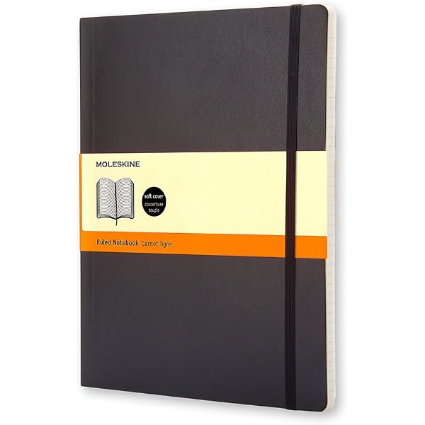 Moleskine Notebook, XXL, Ruled, Black, Hard Cover (8.5 x 11
