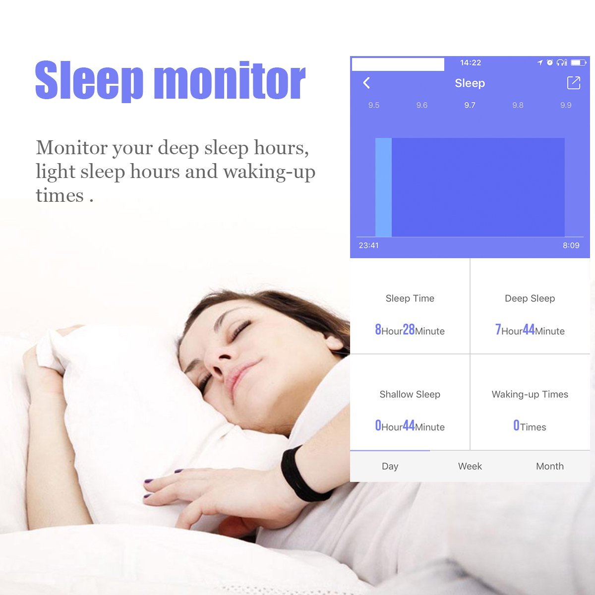 Fitness Tracker, AXESX Fitness Watch Waterproof Activity Tracker with Heart Rate Monitor, Bluetooth Pedometer, Sleep Monitor, Blood Pressure, Calories Counter, Call Remind for iOS & Android, Black