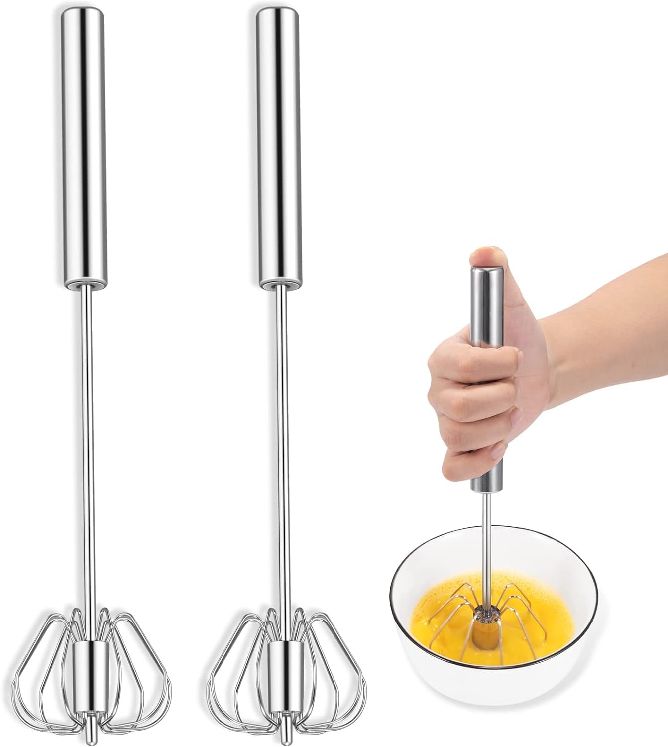 Mua Myasrelae Hand Push Whisk, Semi-Automatic Egg Mini Whisks Stainless ...