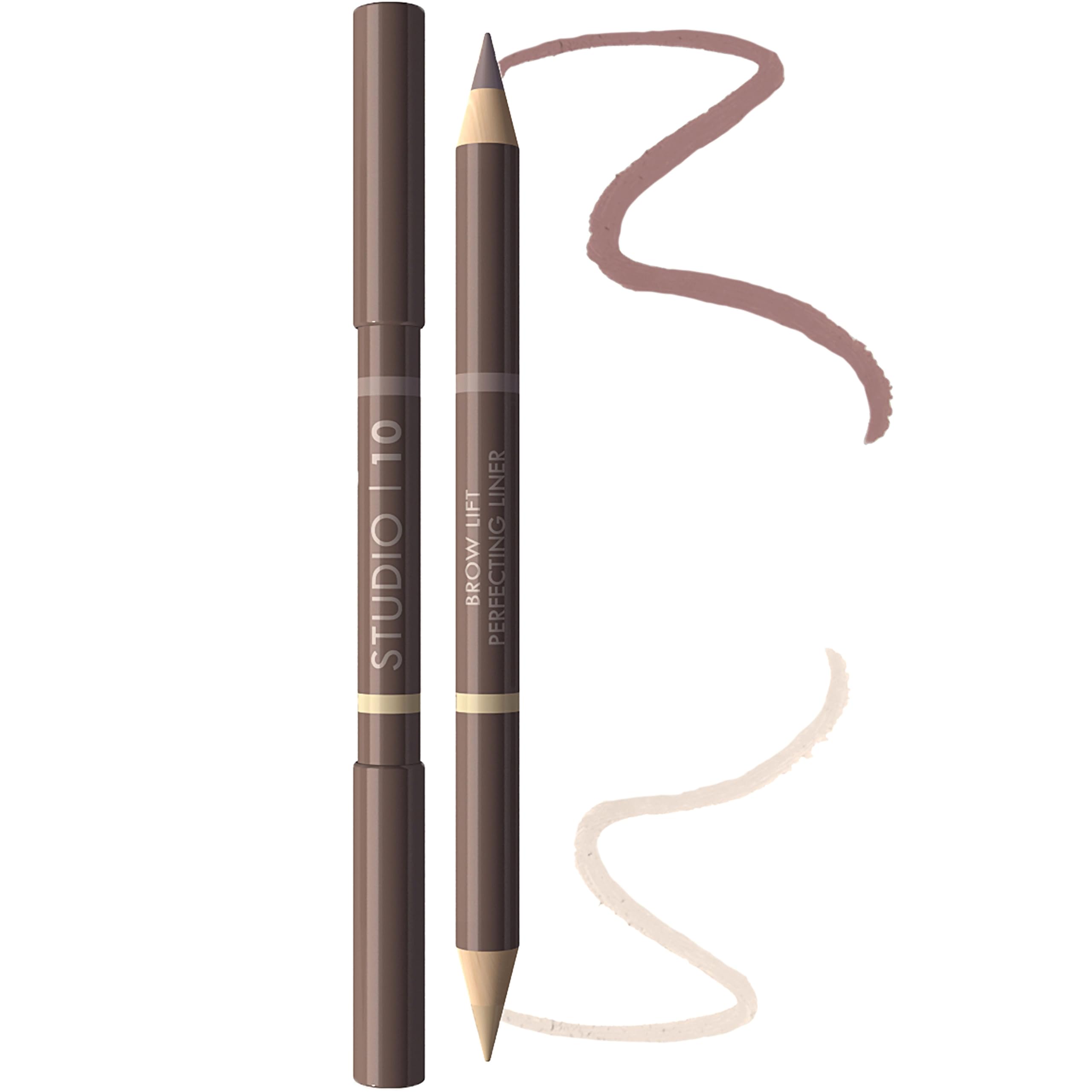 Dual Ended Brow Pencil & Highlighter – Ash Brown Brow Definer with Lifting Highlight for Mature Sensitive Skin