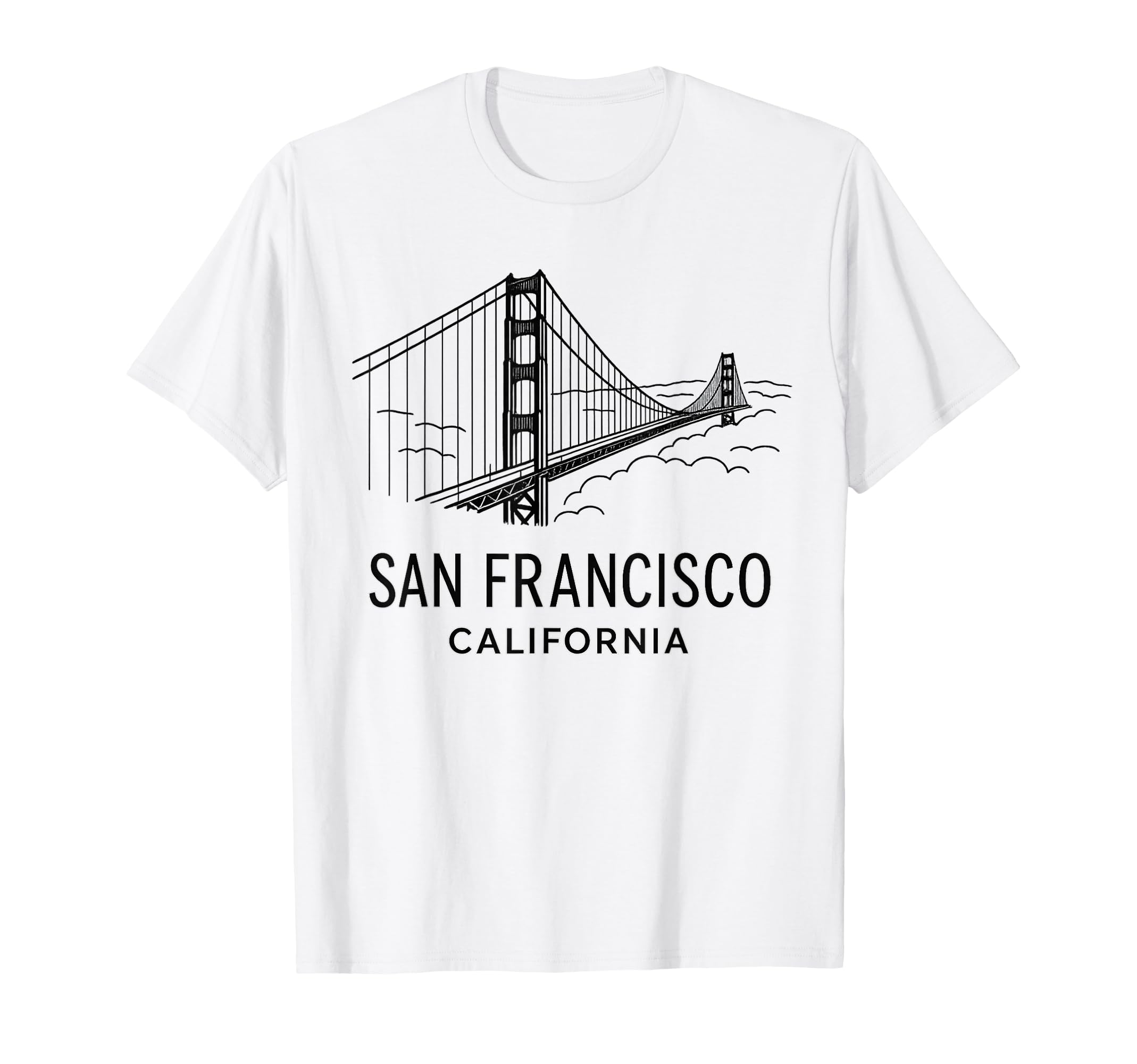 Photo 1 of  Gray San Francisco California Golden Gate Bridge Souvenir T-Shirt 2xl