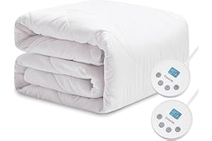 Cozorbt Heated Diamond Quilted Mattress Pad,Queen Size Dual Control,Soft Bed Warmer,10 Heat Settings,1-12 Hours Auto-Off,Fast