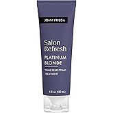 John Frieda Salon Blonde Platinum Tone Perfecting Treatment with Protein-Peptide Complex, Hair Toner, Toner for Blonde Hair 4 fl oz