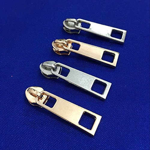 YEQIN 5# Metal Nylon Zipper Slider Head Puller DIY Handwork Bag Luggage-10 Per Pack