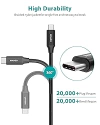 NIMASO USB C 3.1 Gen 2 Cable 10Gbps Data