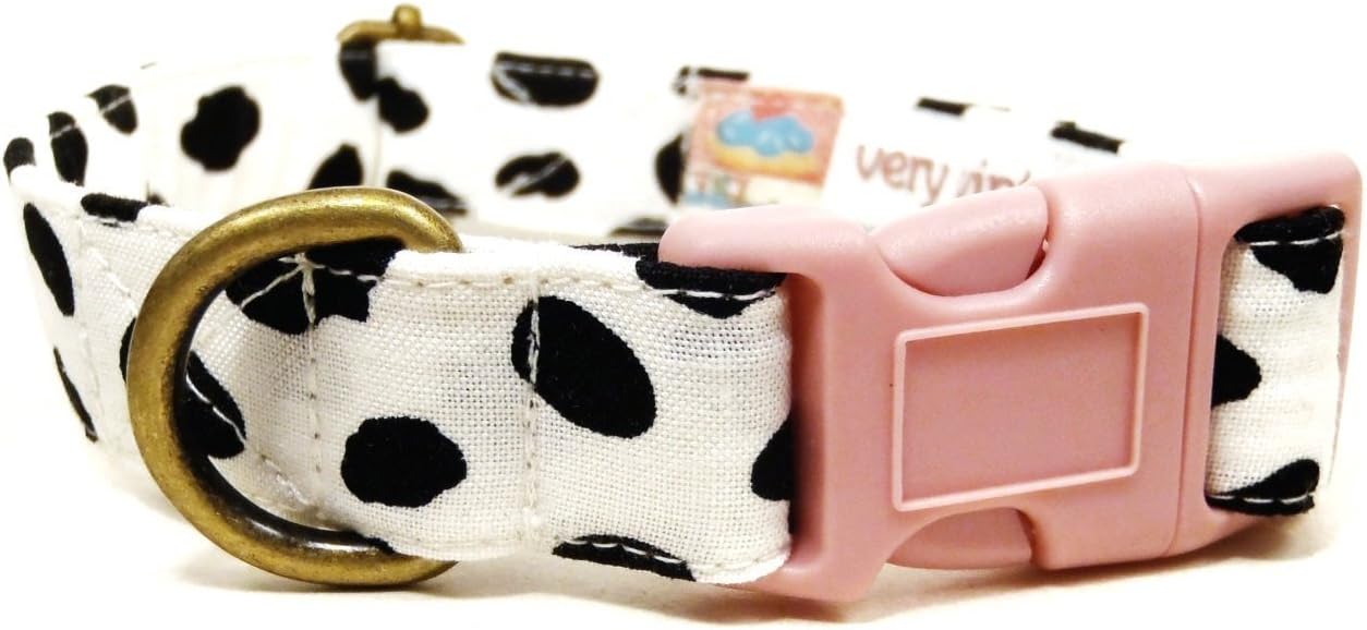 cow print dog collar