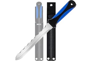 maudibozz Stainless Steel Insulated knife: 11.14-inch sharp blade, Double Side Sod Cutter Lawn Repair Utility with Nylon Sheath (8)