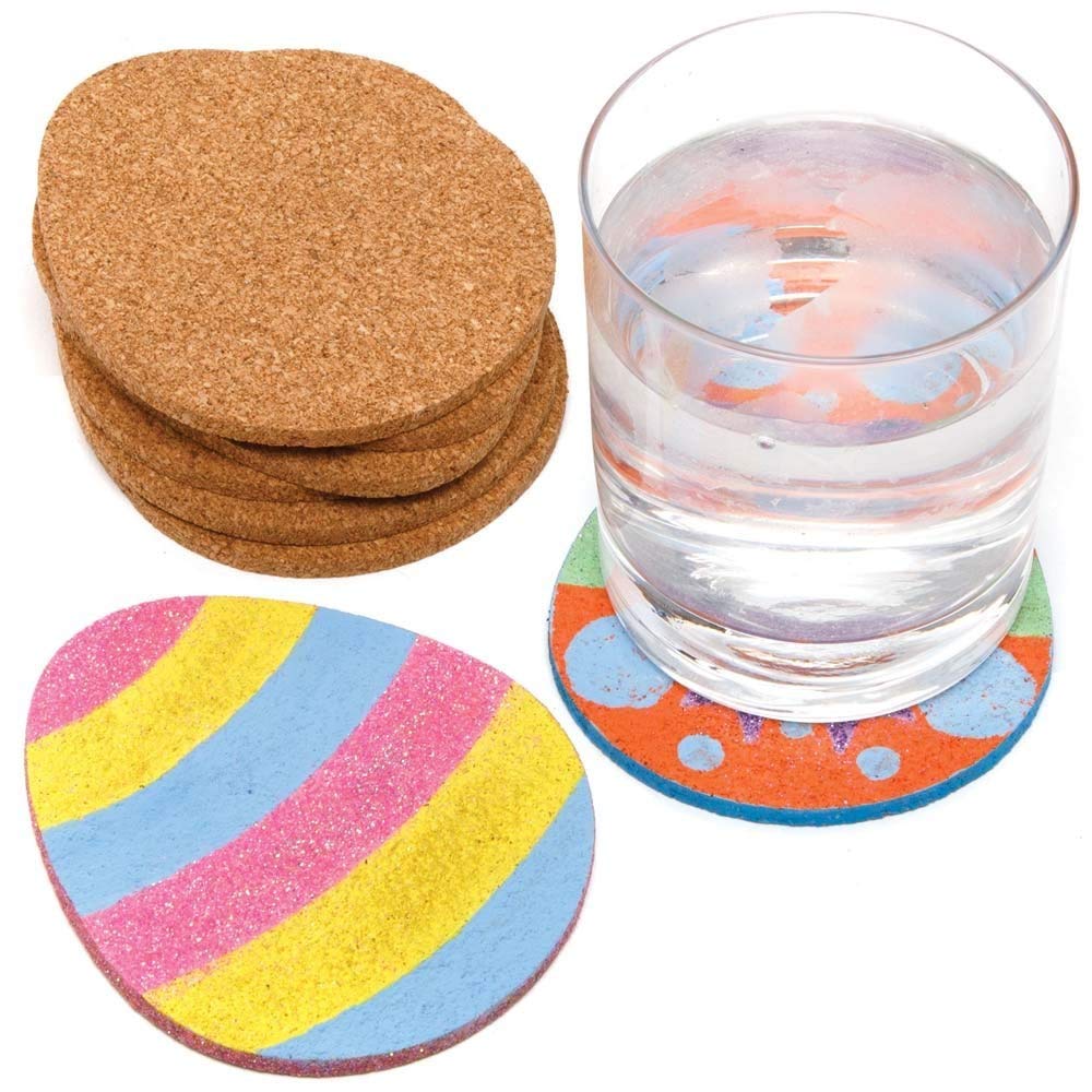Baker Ross Easter Egg Cork Coasters Classpack - Pack of 30, Easter Crafts for Kids (AX749) — image 1