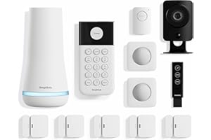 SimpliSafe 12 Piece Wireless Home Security System w/HD Camera - Optional 24/7 Professional Monitoring - No Contract - Compatible with Alexa and Google Assistant, White
