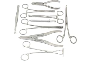 GS ONLINE 9 BODY PIERCING INSTRUMENTS KIT TOOLS PENINGTON FORCEPS, DS-740 by G.S ONLINE STORE