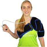 Brace Direct Cryotherapy with Adjustable Compression Air Pump Shoulder Wrap with Ice Pack for Shoulder Pain Relief, Injuries, Surgery and Arthritis and Faster Recovery