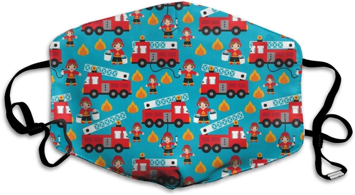 Fire Truck and Hero Boys Car Medical Mask - Filters Dust, Pollen, Allergens, Cold & Flu Germs - Allergy Mask Ideal for Airplane Travel, Antimicrobial