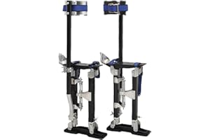 TBAPFS Drywall Stilts 15-23 Inch Height Adjustable Lifts Aluminum Tool for Painting Finishing Pruning Branches Cleaning - Black (15" - 23")