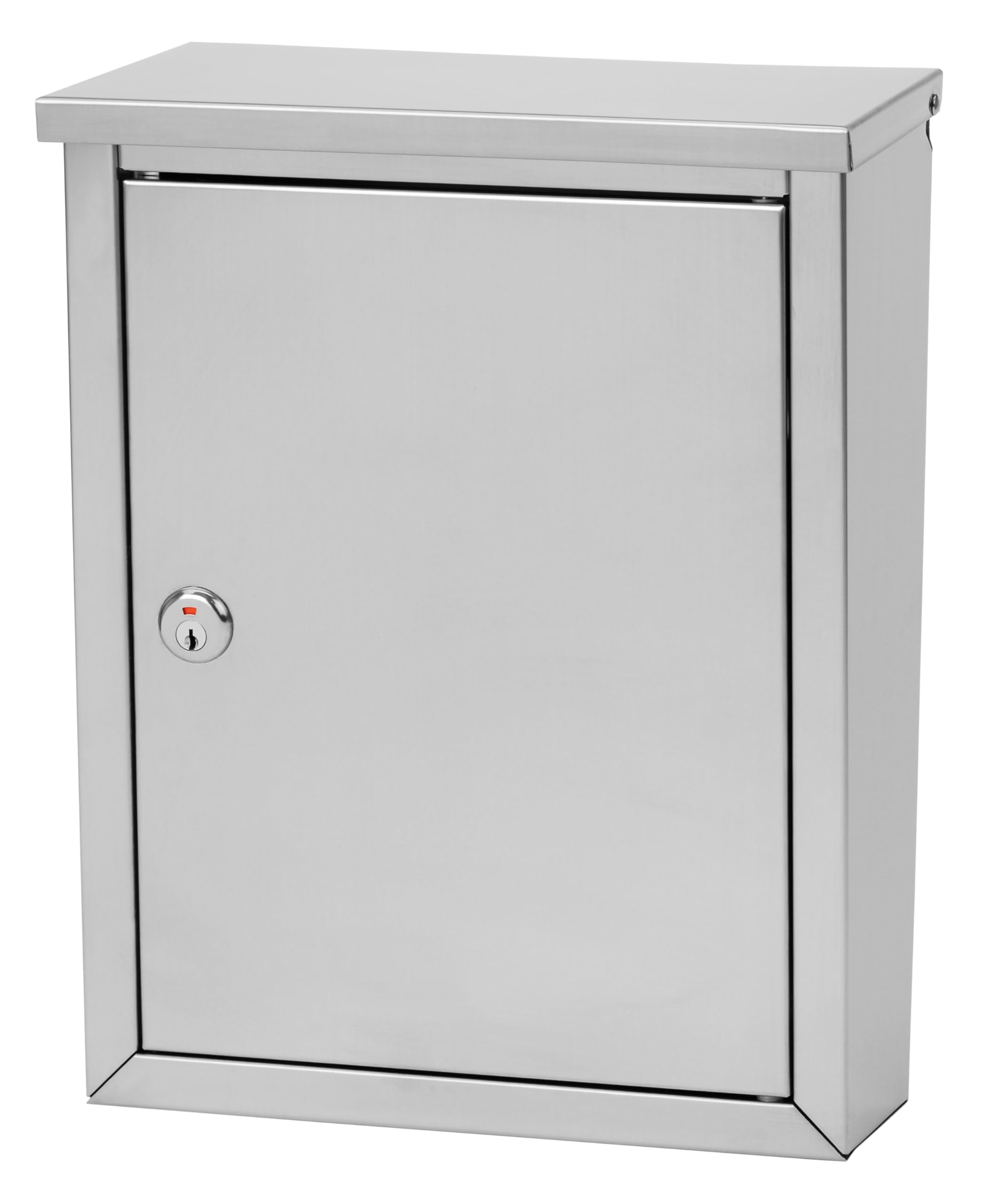 ARCHITECTURAL MAILBOXES 2507PS-10 Regent Locking Wall Mount Mailbox, Stainless Steel, Medium