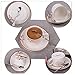 Porcelain Tea Cup and Saucer Coffee Cup Set with Saucer and Spoon, Set of 6 SI-TC-HSQN