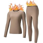 gagli Thermal Underwear Women, Base Layer Long Johns for Cold Weather Ultra-Soft Thermal Sets Fleece Lined Top and Bottom