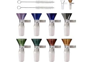 10PCS 14mm Glass Bowl - Heat-Resistant Borosilicate Glass Funnel - Reusable Mini Male Bowl Adapter for Lab, Kitchen and Home 