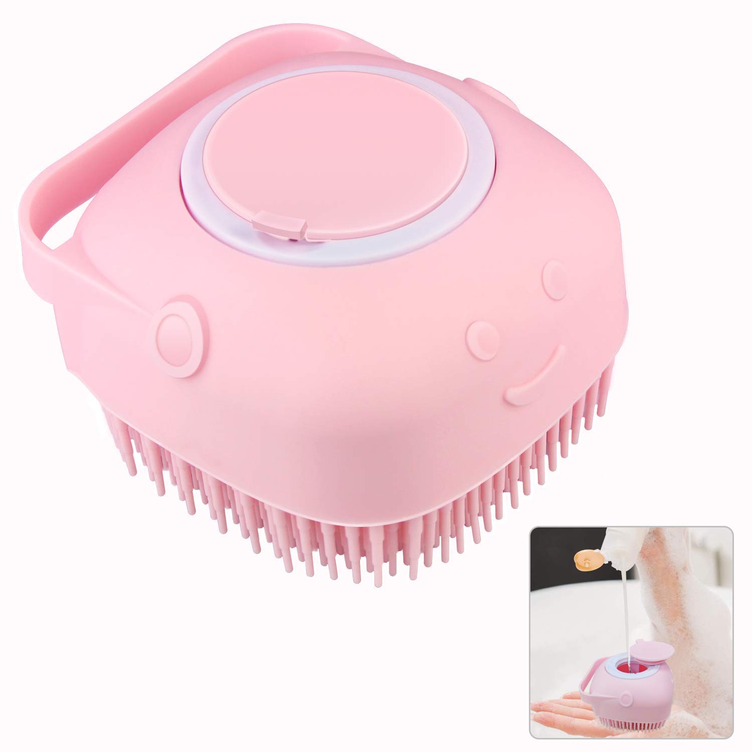 Silicone Massage Exfoliating Bath & Shower Brush With Soap