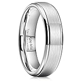 King Will 6mm Tungsten Carbide Wedding Ring Brushed