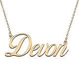 HUAN XUN Customized Custom Simple Any Name Necklace