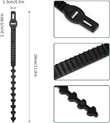 KINGLAKE 10Pcs 30cm Black Tree Straps Adjustable Interlock Garden Ties view 3