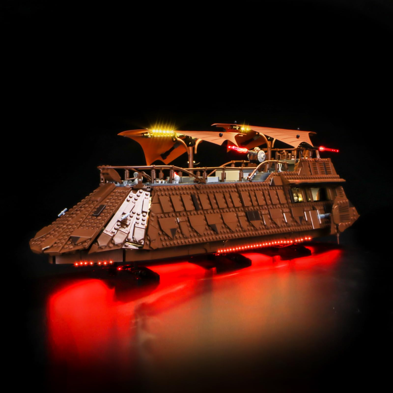 LocoLee Led Light Set Compatible with Lego Jabba's Sail Barge Led Decoration Lighting Kit Compatible with Lego Star Wars 75397 Building Blocks Model,Only Lights Set,No Model — image 1