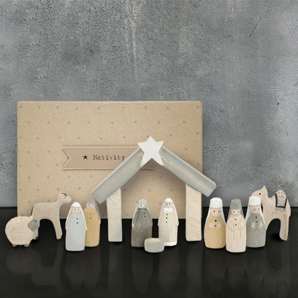 East of India Natural Nativity Scene Set