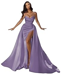 Long Mermaid Prom Dresses for Women A Line Satin