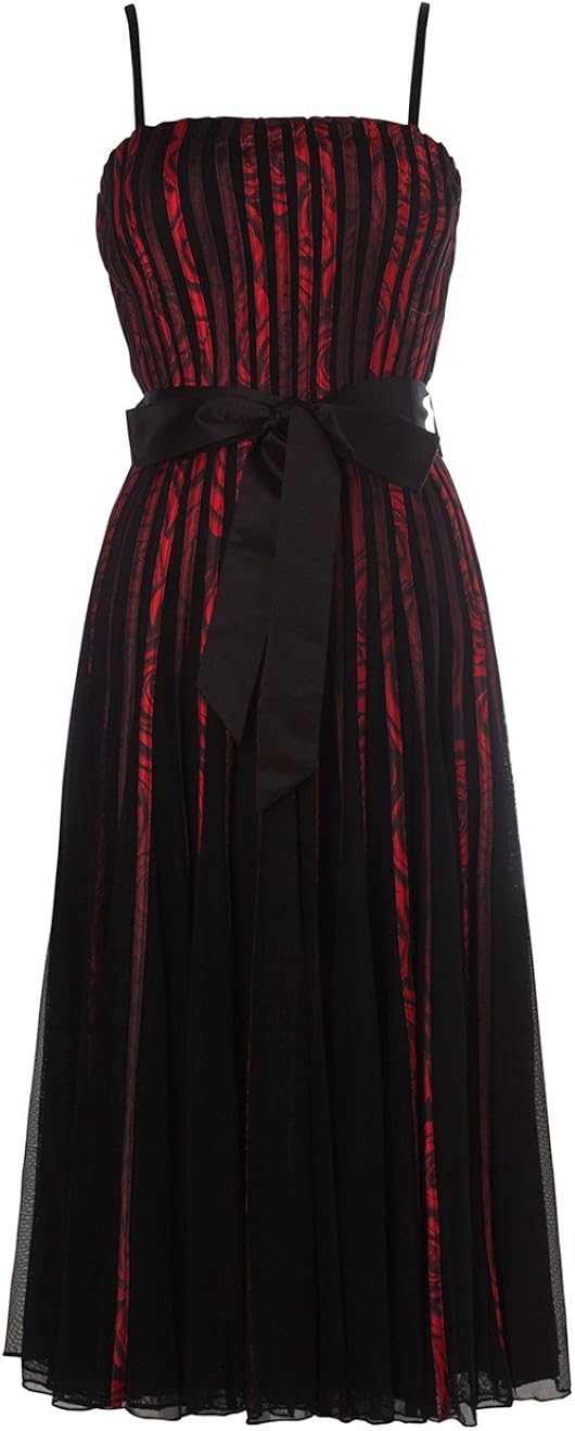 Roman Women's Pleated Mesh Belted Prom Dress Black Size 22 Amazon.co