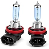 Rdxcv 2 PCS H11 Halogen Bulbs, 12V 55W Vehicle High/Low Beam Lighting Lamp Xenon Light Bulbs, Universal Halogen Headlight Bulb Replacement for Car Truck SUV, Car Accessories