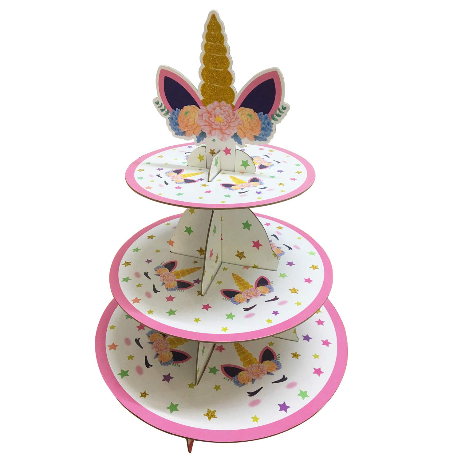Buy Unicorn Cupcake Stand 3 Tier Desert Cupcake Stand Tower for Kids