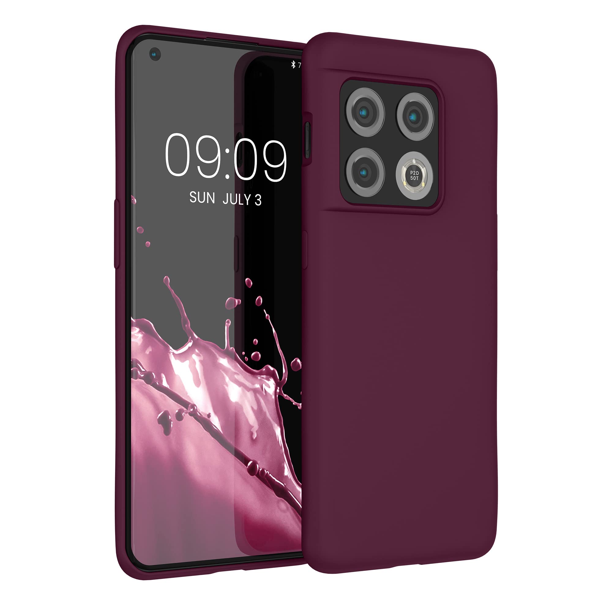 kwmobile Case for OnePlus 10 Pro 5G Case - Soft Cover - Shockproof Silicone - Wireless Charging Tawny Red