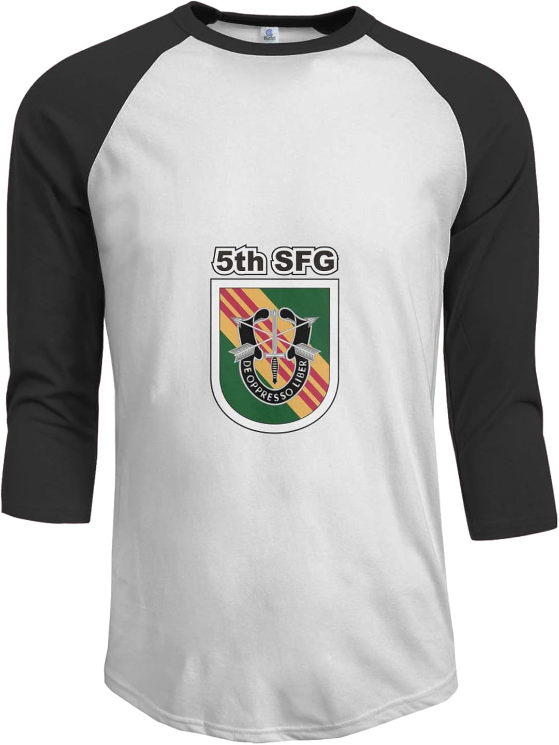 YMDWFV 5th Special Forces Group T Shirts Men's Casual 3/4 Sleeve