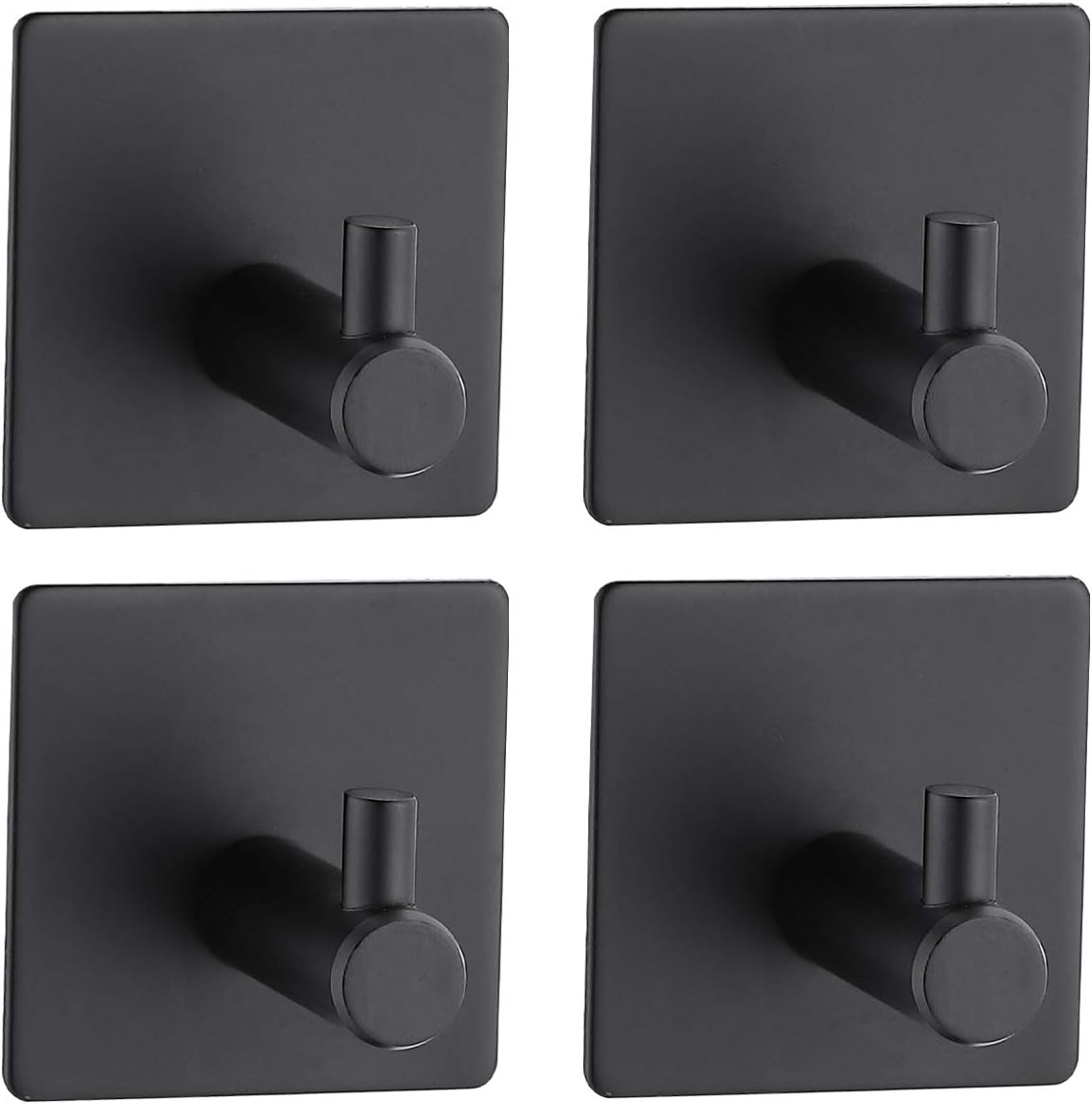 Auralum 4 x Toalleros de Gancho negro Ganchos para toallas de ...