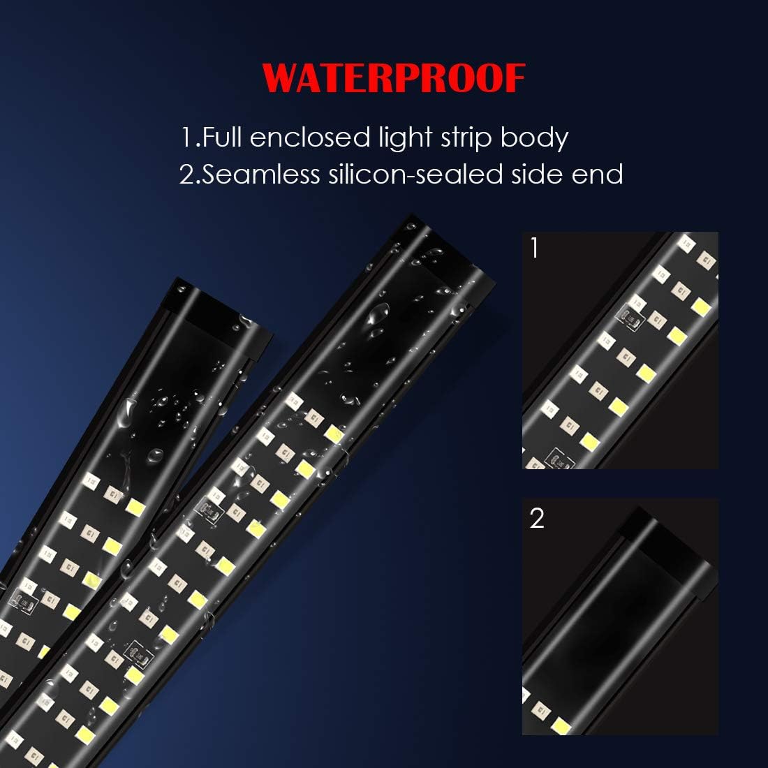 N / A Triple Row Tailgate Light Bar, 60 Inch LED Tail Strip Light Bar, with 4-Way Flat Connector Wire - Full Function Running Light Brake Light Turn Signal Light Reverse Light(432-LED, 3-Row): Automotive