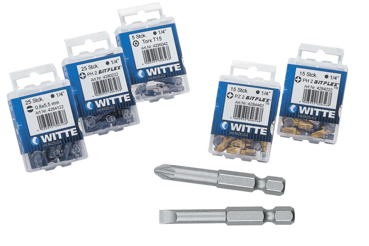 WITTE 427512-10 Puntas en cajita de plástico Largo 50 mm (PL 5,5)