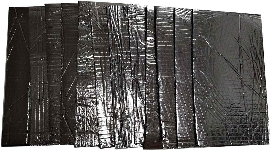 LuuBoes 12PCS 5mm Car Firewall Sound Deadener Heat Shield Insulation Audio Noise Insulation Deadening Material Mat Pad