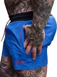 Muscle Alive Men's 4" Running Workout Shorts with