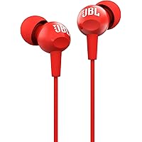 JBL C100SI In-Ear Headphones with Mic (Red)
