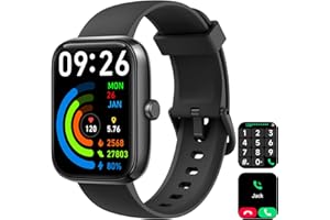 Smart Watch for Men Women with Bluetooth Call, Alexa Built-in, Heart Rate & Sleep Monitor, 1.83" DIY Dial Fitness Watch with 