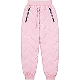 Happy Cherry Kids Winter Snow Pant with Lined Fleece Waterproof Puffer Down Pants Zip Pocket Warm Trousers