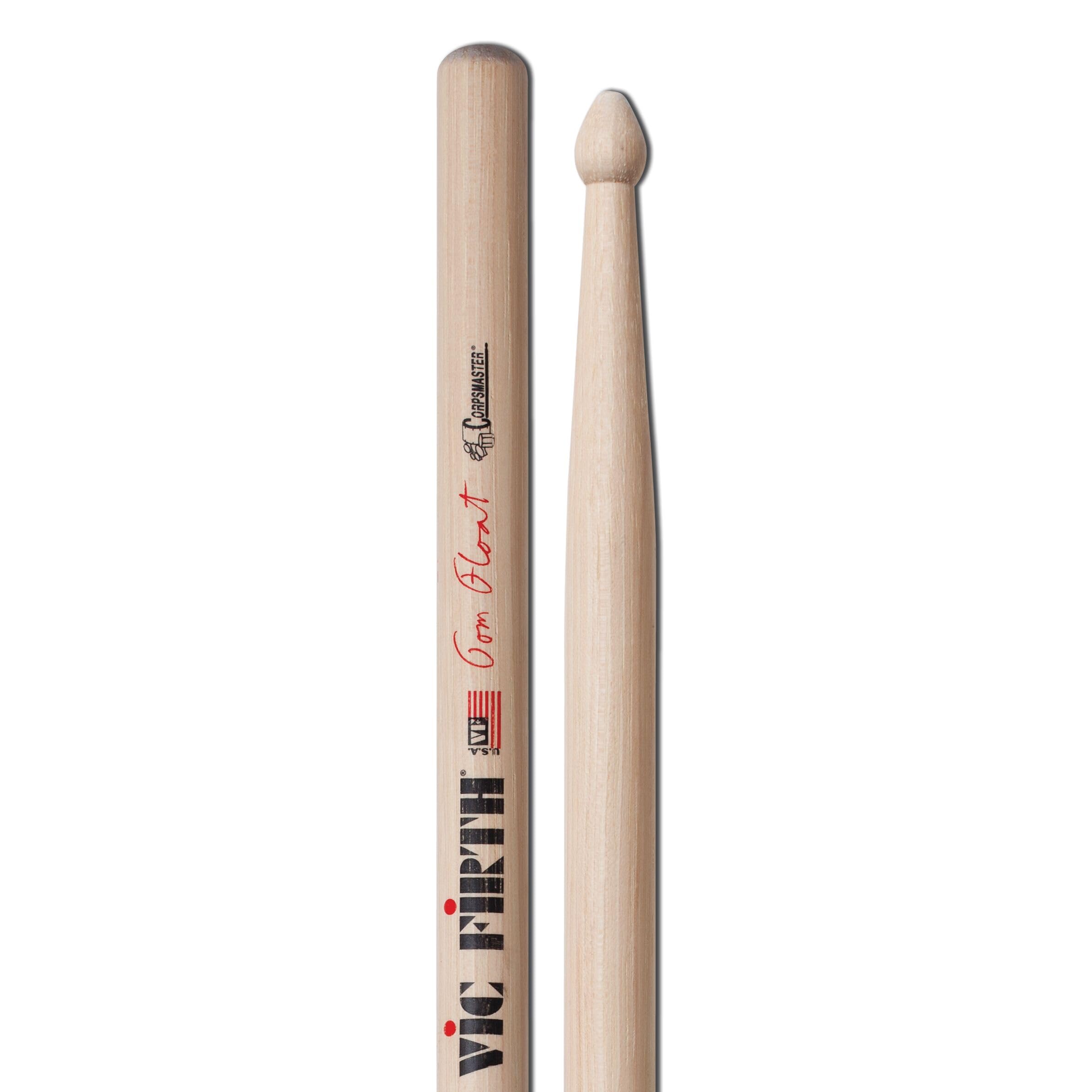 Vic FIrth - Corpsmaster® Signature Series Snare Drumsticks - Tom Float - Wood Tip