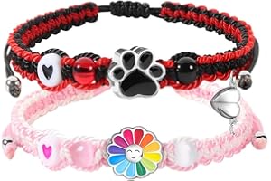 SKIRIFLA Friendship/Couples Bracelets Set, Valentines Day Birthday Jewelry Gifts fo Daughter Son Bf and Gf