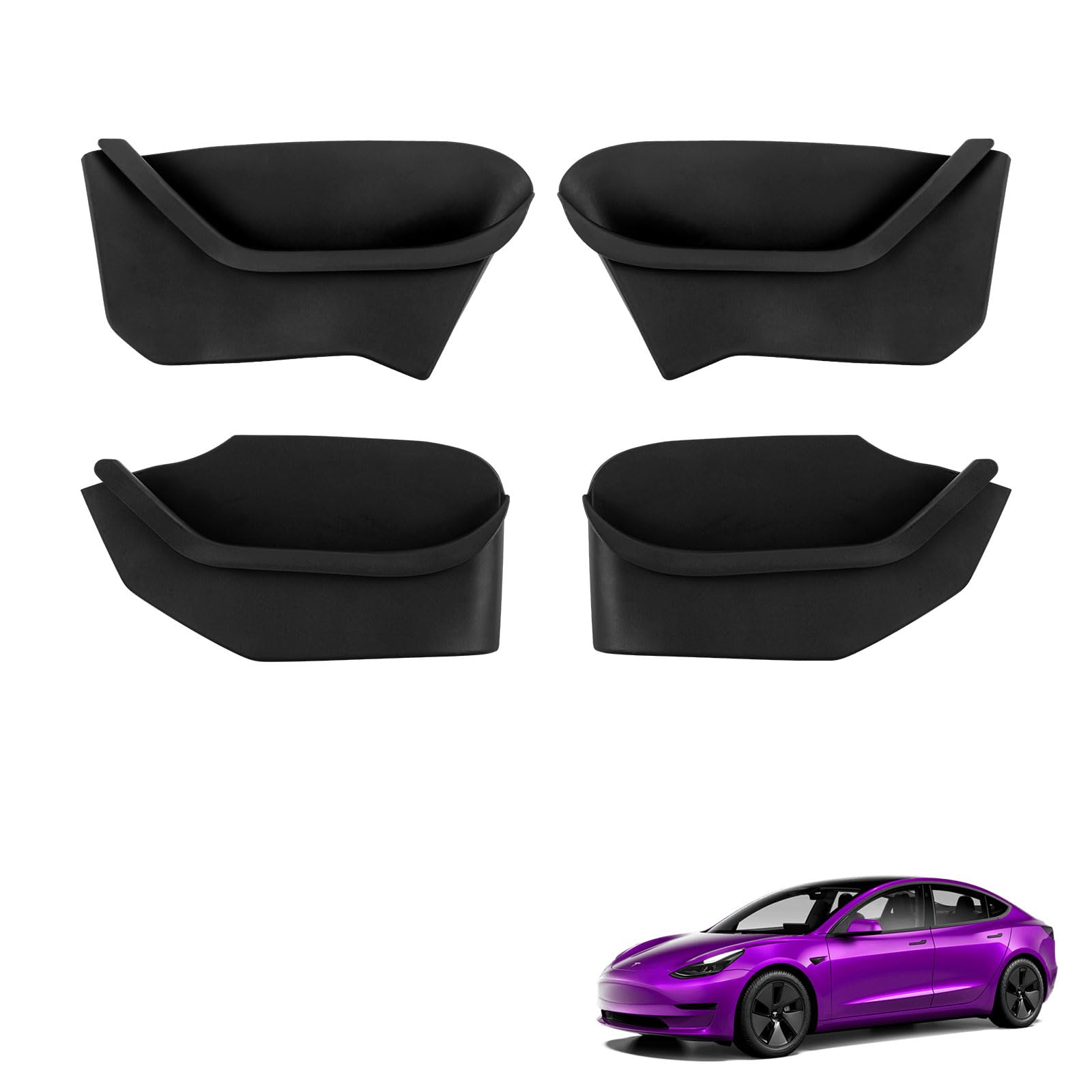 Photo 1 of Tesla Model Y Accessories - Premium Soft Silicone Door Side Storage Organizer Tray | Perfect Fit 2021-2024 Model Y | Anti-Scratch, Waterproof & Non-Slip | Tesla Model Y Juniper Accessories Compatible