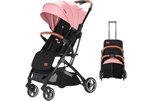 Blahoo Lightweight Baby Stroller, Folding Compact Travel Stroller for Airplane, Umbrella Stroller for Toddler(Pink)
