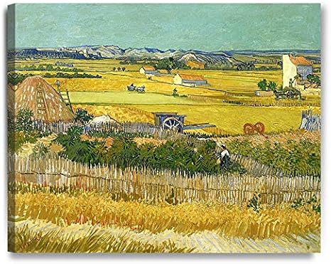 Amazon Co Jp アートパネル ゴッホ 抽象画 油絵風景画 壁絵 モダン 絵画 ポスター インテリア絵画 クロー平野の収穫 壁アート 壁掛け絵画 ホーム キッチン